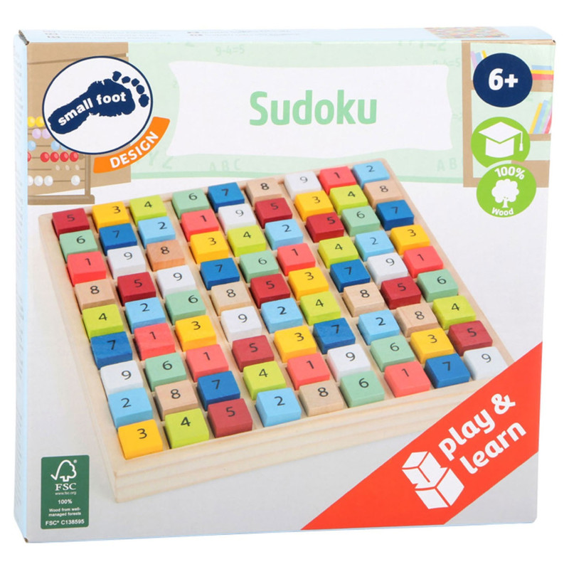 Small Foot - Wooden Sudoku Game Color, 82pcs. 11164