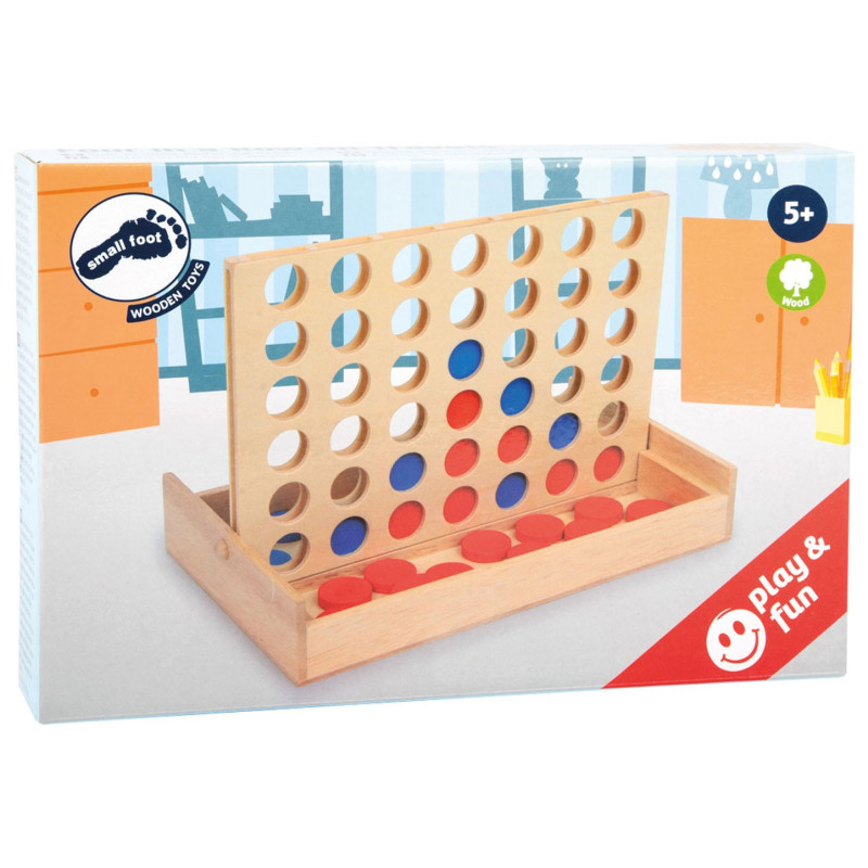 Small Foot - Four in a Line Travel Game Wood 3460