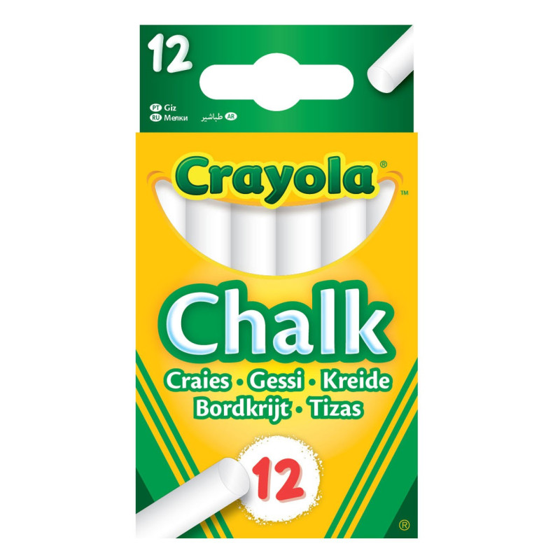 Crayola Chalk White, 12pcs. 256236
