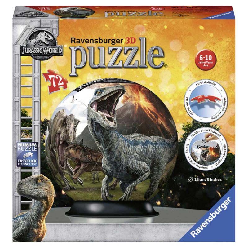 RAVENSBURGER Puzzle ball Jurassic World, 72st.