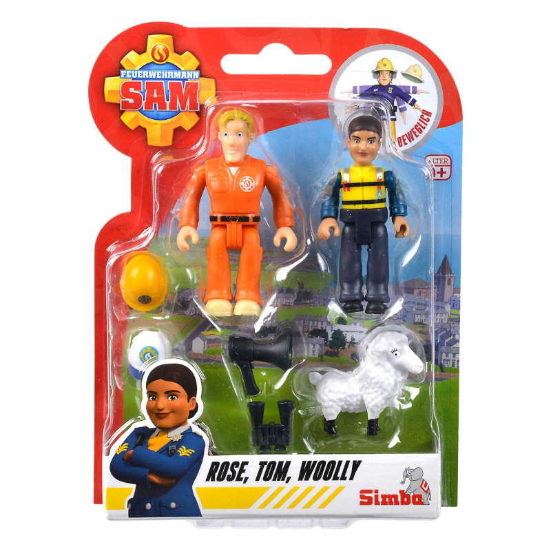 Simba - Fireman Sam Toy Figures - Rose, Tom, Woolly 109252515