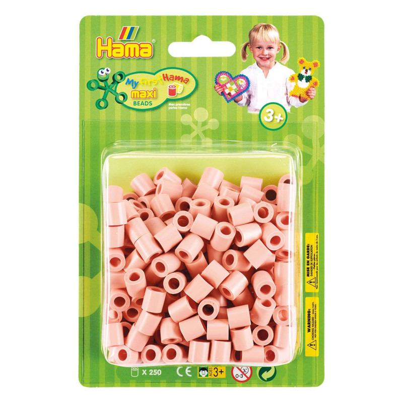 Hama Iron On Beads Maxi - Matt Pink, 250pcs. 8526