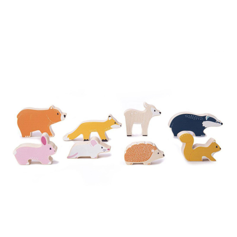 Bigjigs Wooden Toy Figures Forest Animals, 8pcs. 32011