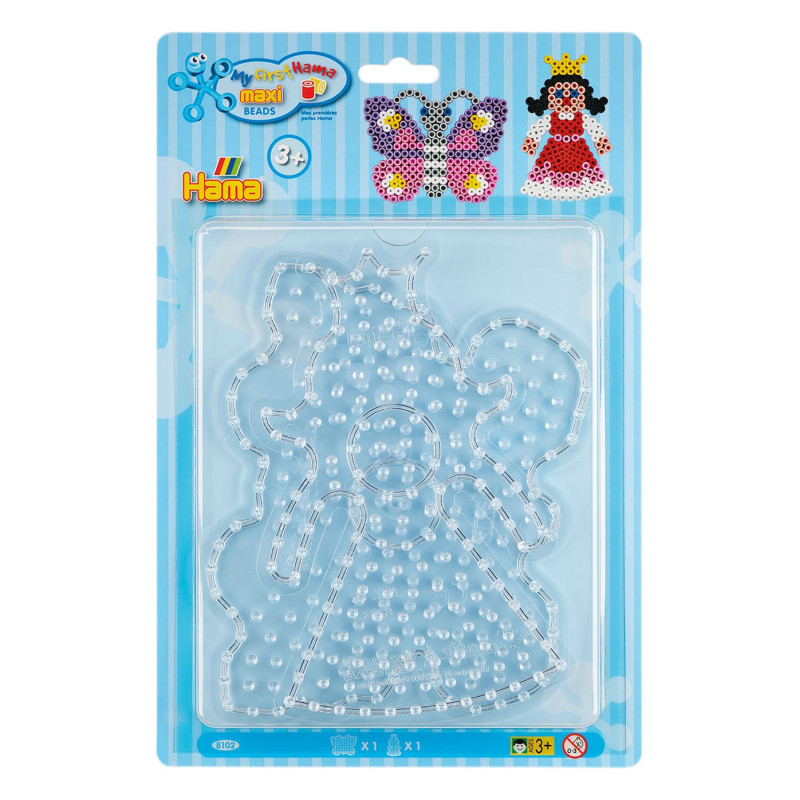 Hama Iron on Bead Plates Maxi - Butterfly and Princess 8102