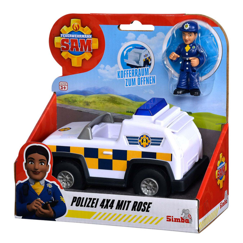 Simba - Fireman Sam Police 4x4 Jeep with Toy Figure 109252508