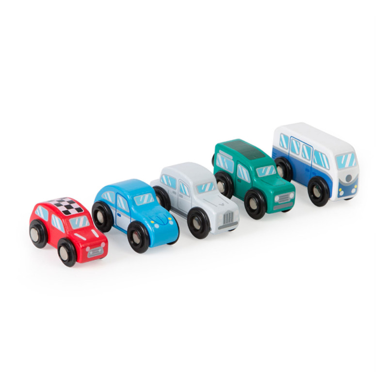 Bigjigs - Wooden Retro Toy Cars T0507