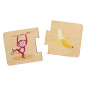 Small Foot - Wooden Puzzle Animals and their Food 11731