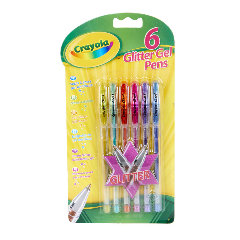 Crayola Glitter Gel Pens, 6 pcs. 256253