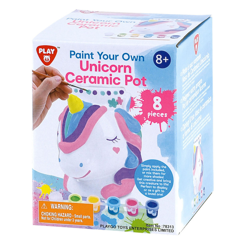 Play Paint your own Ceramic Unicorn Pot, 8pcs. 78313