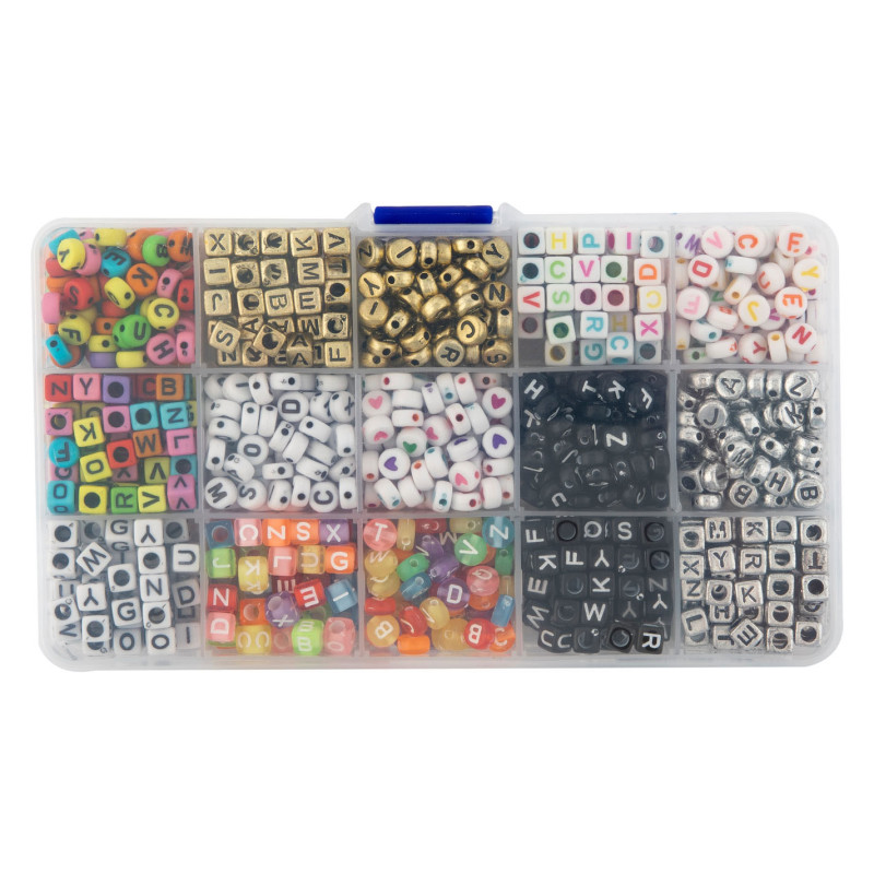 Grafix - Letter Beads in Storage Box, 15 Designs 240020