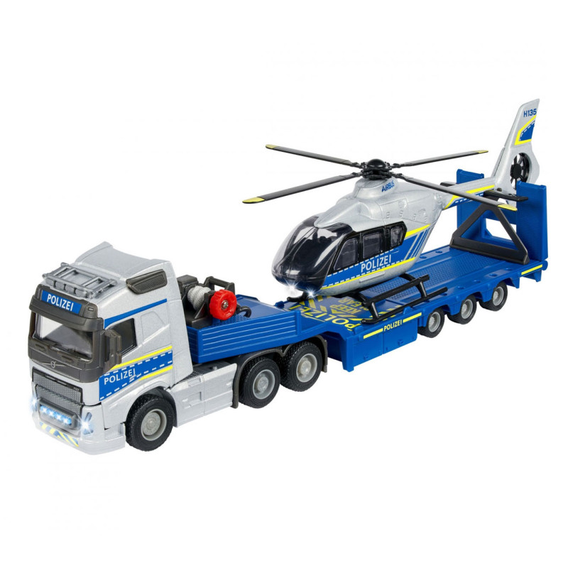 Majorette Volvo Truck with Helicopter Police 213716000
