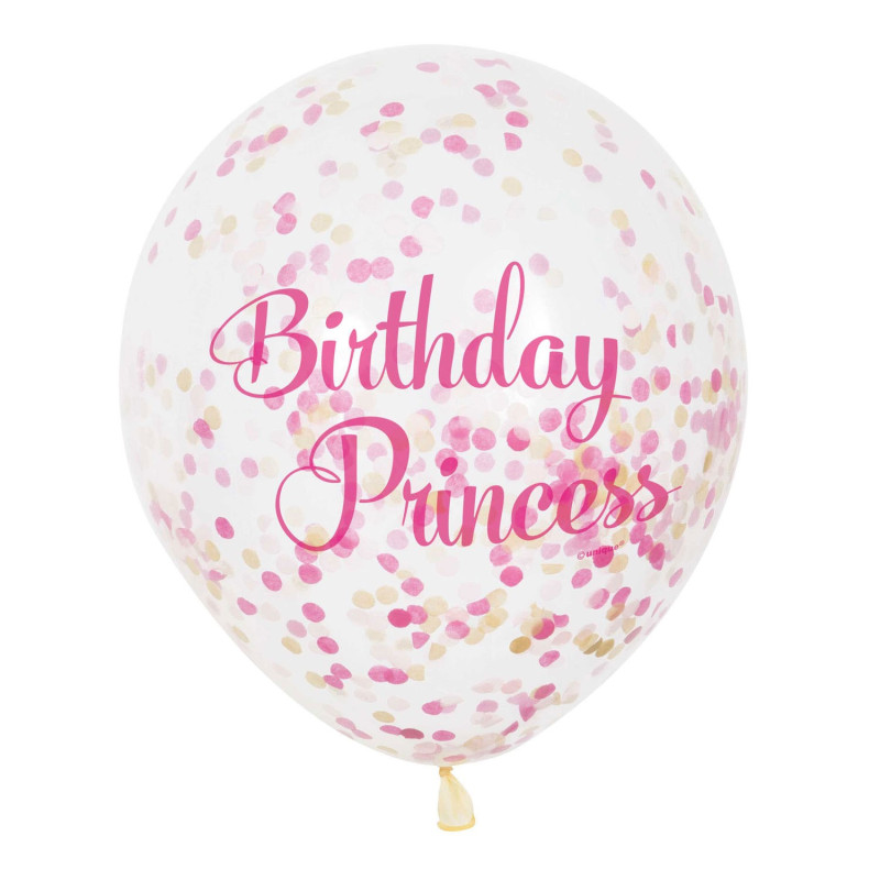 HAZA Confetti Balloons Princess, 6pcs.