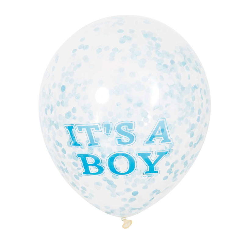 HAZA Confetti Balloons Boy, 6pcs.