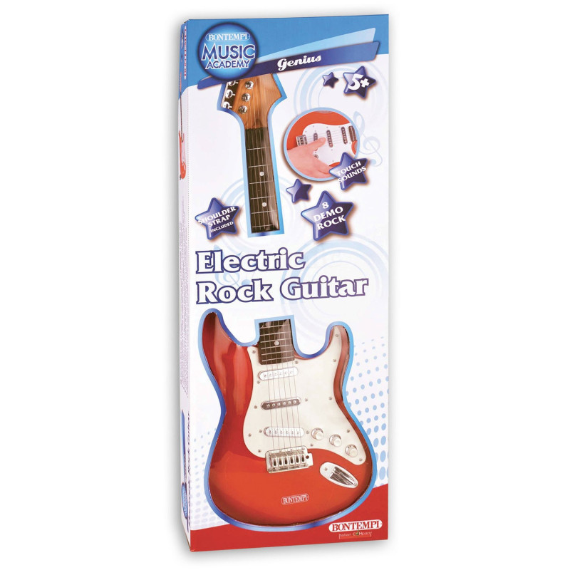 Bontempi Electric Guitar Red with Guitar Strap