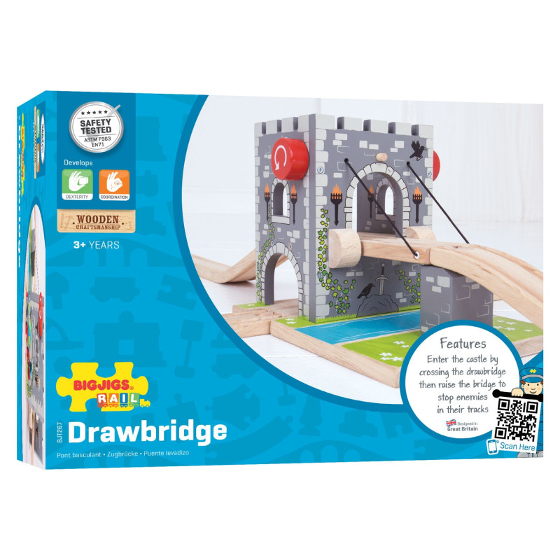 BIGJIGS Wooden Rails - Drawbridge