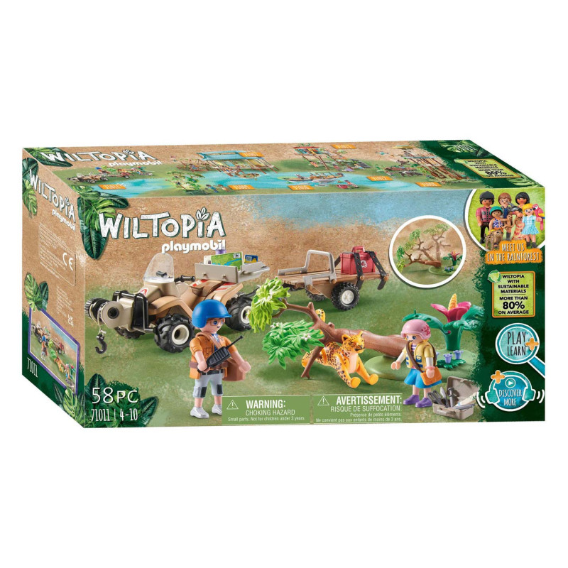 Playmobil Wiltopia 71011 Quad de secours pour animaux