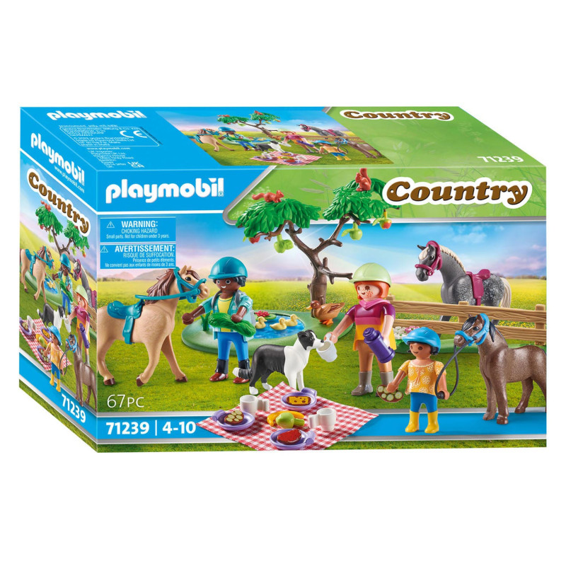 Playmobil Country 71239 Cavaliers, chevaux et pique-nique