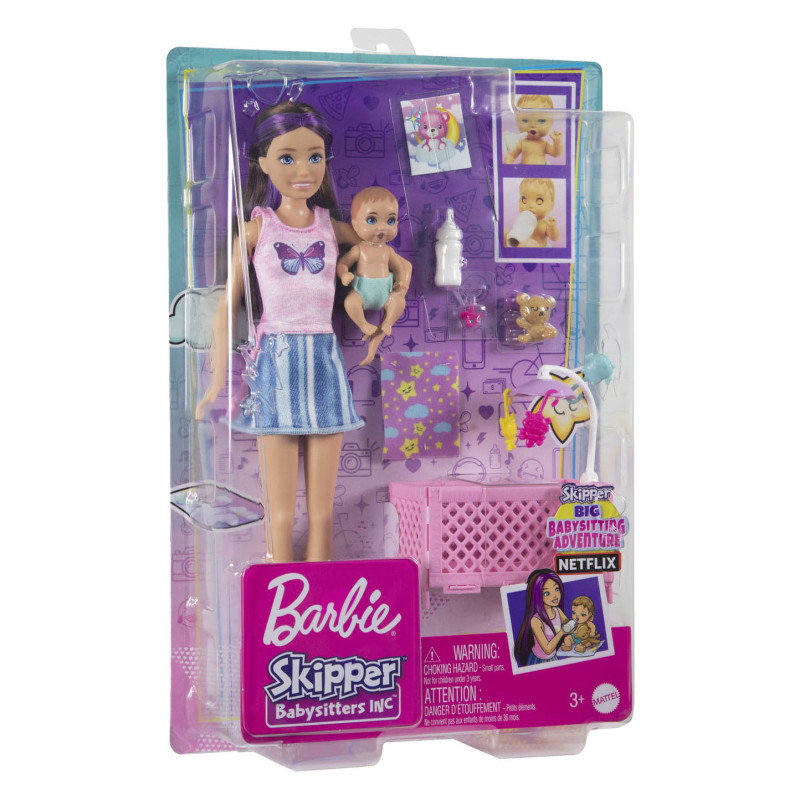 Mattel - Barbie Skipper Babysitters with Baby HJY33