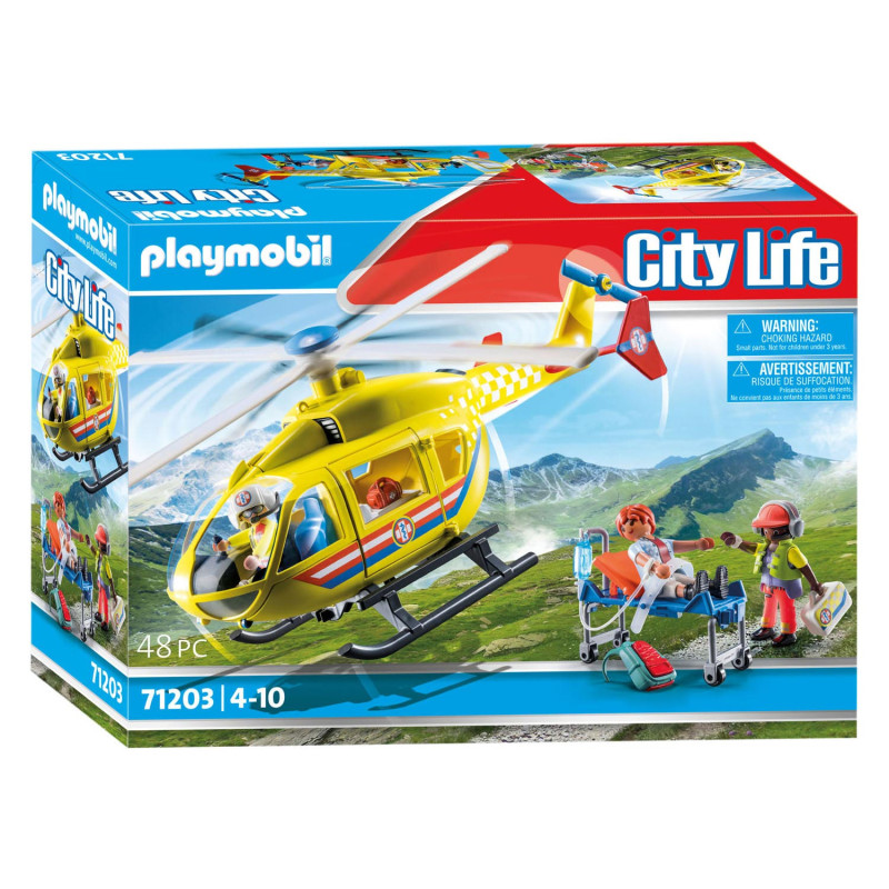 Playmobil City Life 71203 Hélicoptère de secours