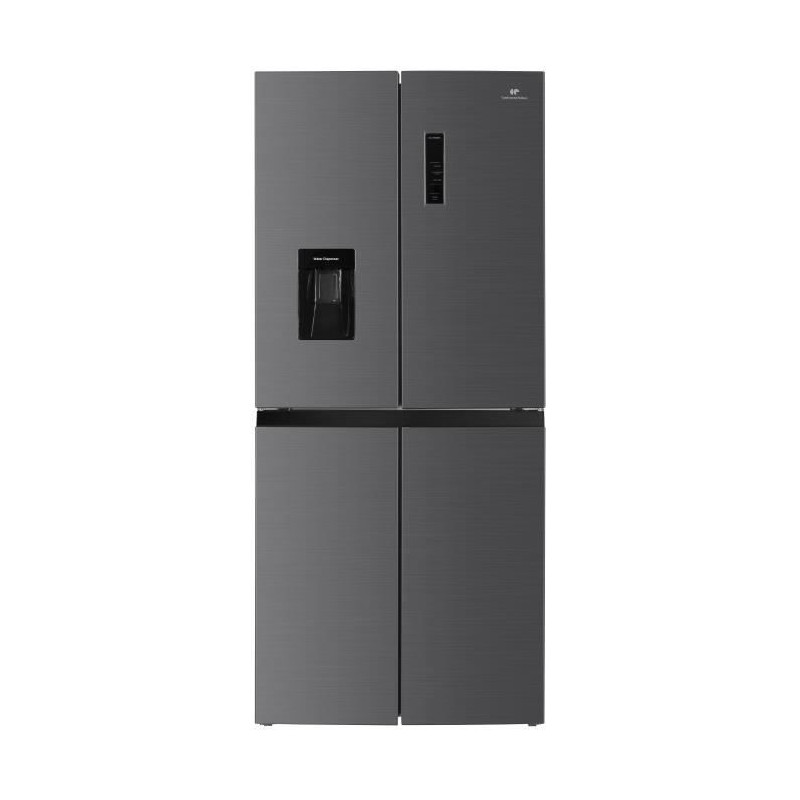 Réfrigérateur Continental Edison - CERA4D464IX - 4 portes avec distributeur d'eau - 464L - Total No Frost - L79 cm x H 180 cm