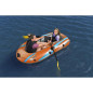 Canoë - BESTWAY - Kondor Elite™ 2000 raft set - 196 x 106 cm - 1 adulte+1enfant - 120kg max - pompe a pied - 2 pagaies