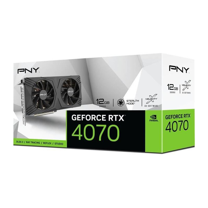 PNY - Carte Graphique - GeForce RTX™ 4070 VERTO - 12G - Dual Fan DLSS 3