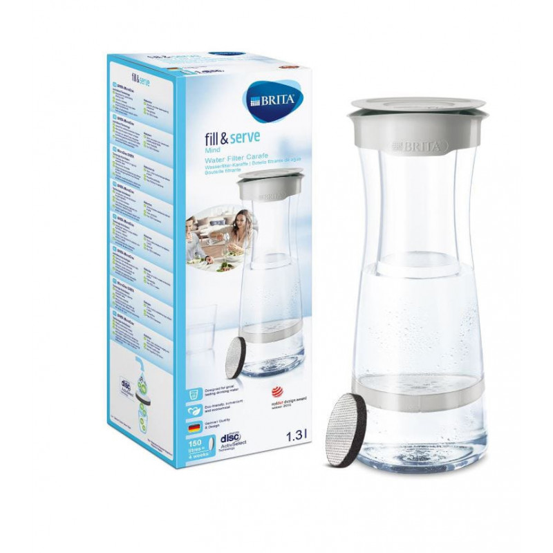 Distributeur d'eau Brita Flow avec 1 cartouche Maxtra Pro 1051126 Bleu +  Pack de 2 filtres à eau Brita Maxtra Pro All in 1 Blanc
