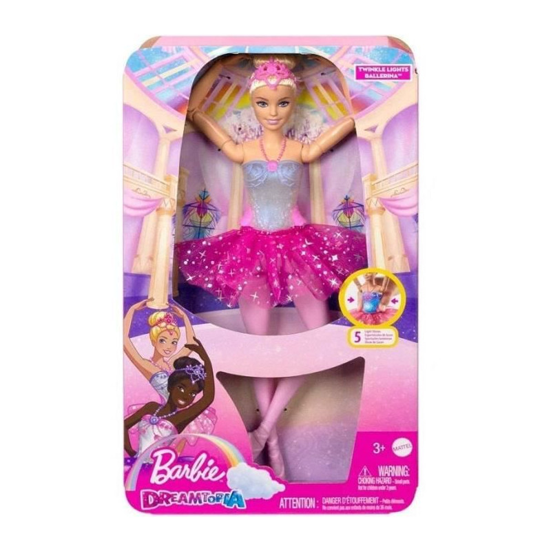 Barbie - Ballerine Lumieres Magiques - Poupée - 3 Ans Et +