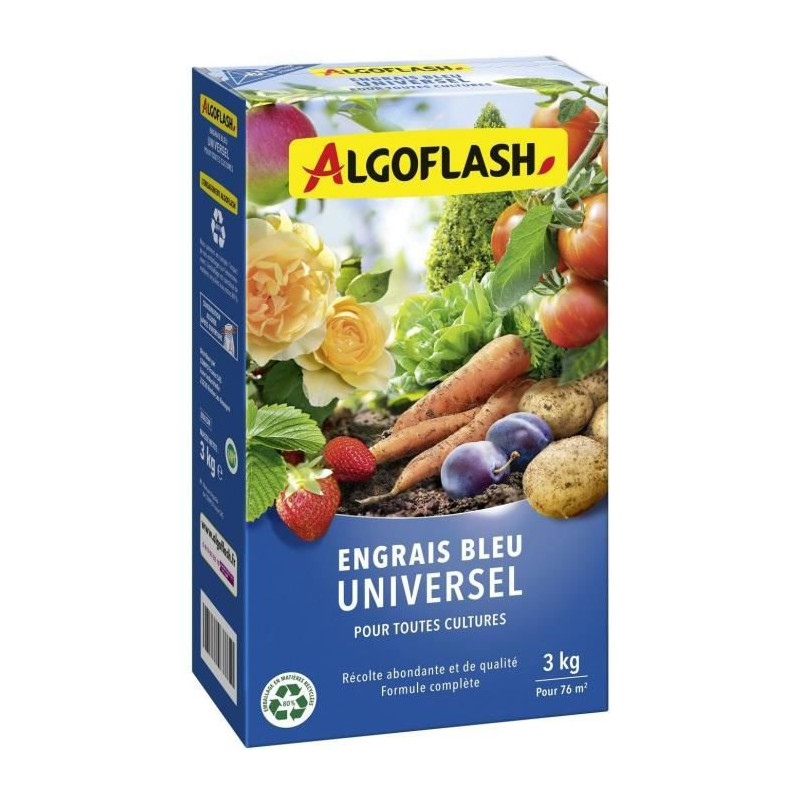 Engrais Bleu Universel - ALGOFLASH NATURASOL - 3 kg