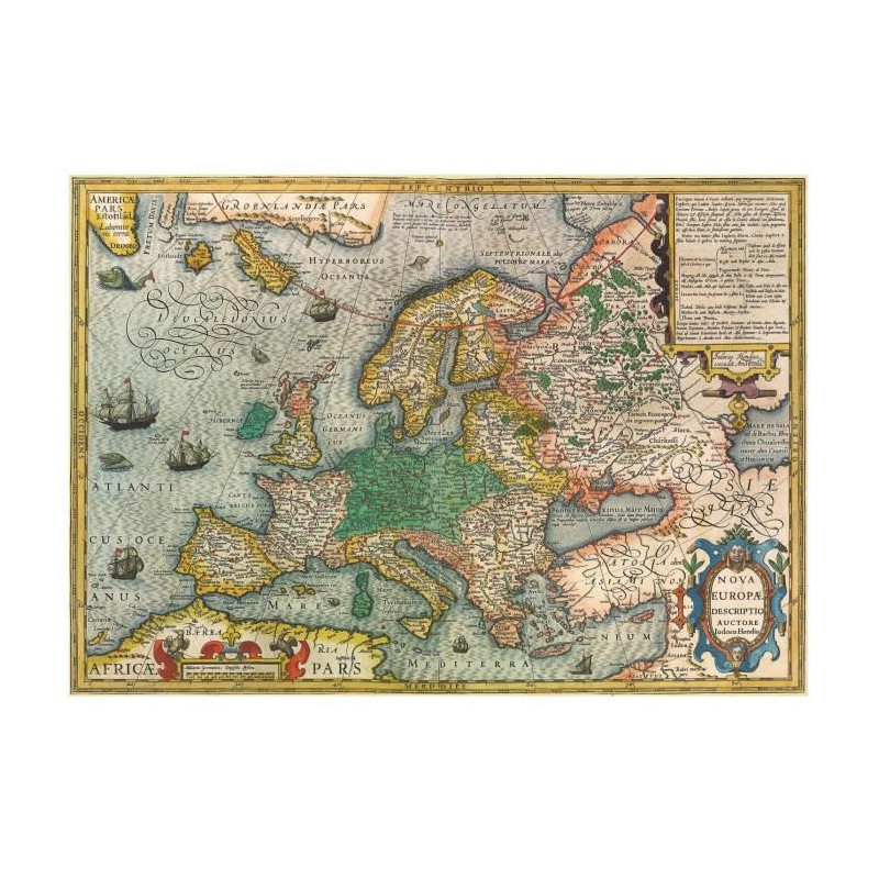 CARTE D'EUROPE - Puzzle de 1000 pieces