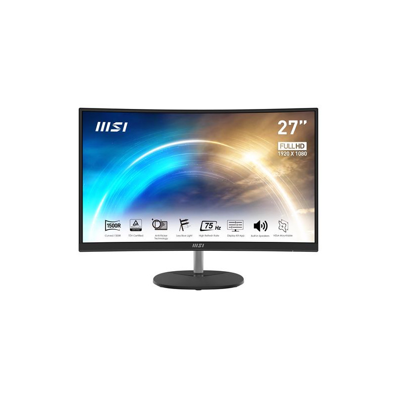 Ecran PC LED Msi Pro MP271CA 27" Incurvé Full HD 1080p Noir