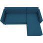 Canapé d'angle fixe 4 places BOB - Tissu marine - Réversible - L 197 x P 117 x H 65 cm
