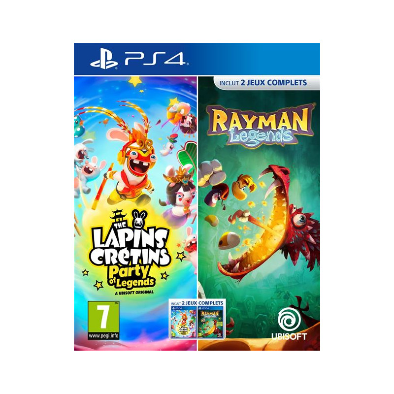 Compilation Lapins Crétins Party of Legends + Rayman Legends PS4
