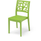 Lot de 4 chaises de jardin TETI ARETA - 52 x 46 x H 86 cm - Vert anis
