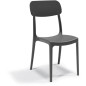 Lot de 4 chaises de jardin CALIPSO ARETA - 53 x 46 x H 88 cm - Noir