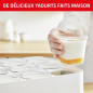 SEB Yaourtiere 6 pots 140 ml, Yaourts et desserts maison, 5 programmes automatiques, 100 % sans BPA, Fabriqué en France YY5114F