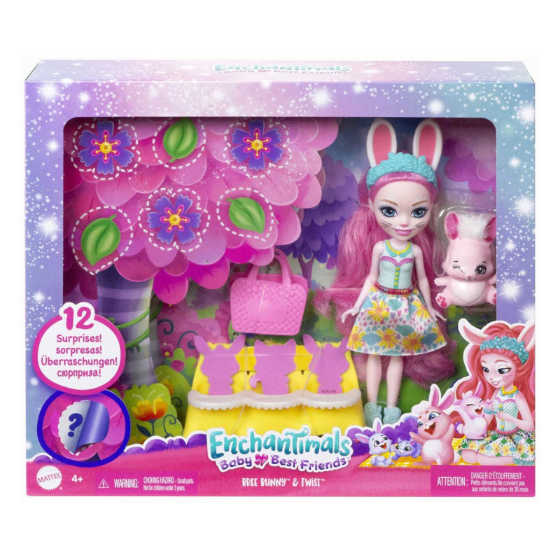 Mattel - Enchantimals Baby Best Friends Doll - Bree Bnunny and Twist HLK85