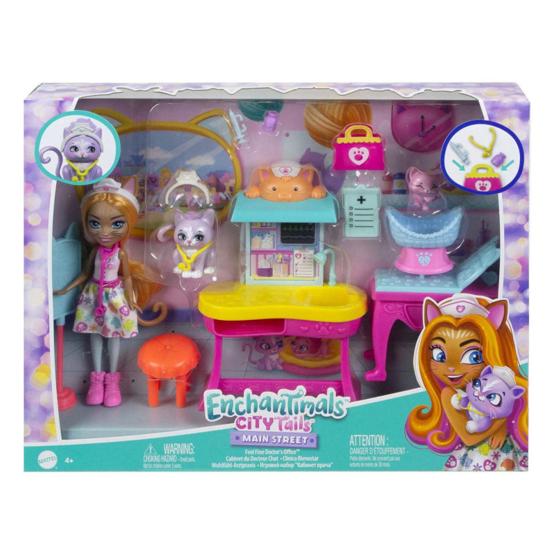 Mattel - Enchantimals City Tails Doctor's Office Playset HLH22