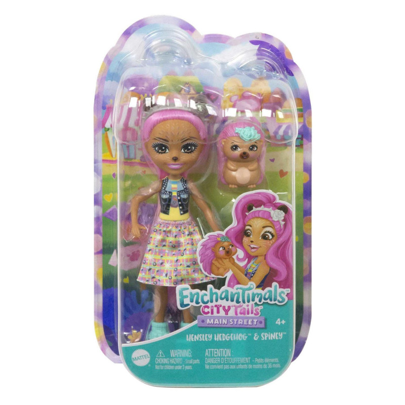 Mattel - Enchantimals City Tails Doll - Hensley Hedgehog and Spiney HKN13