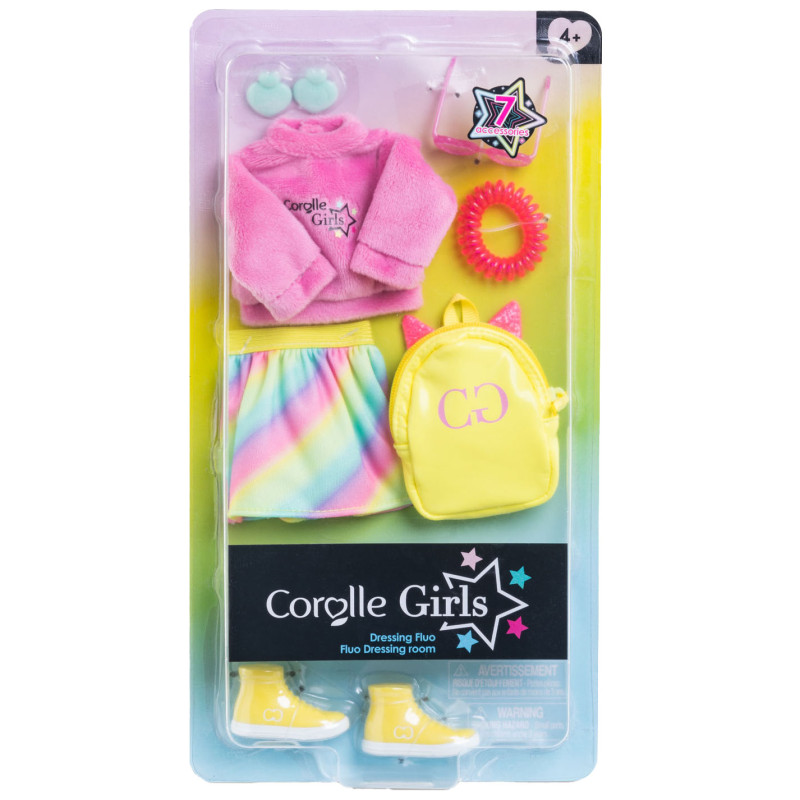 Corolle Girls - Doll Clothes Fluo Set Dressing Room 9000610100