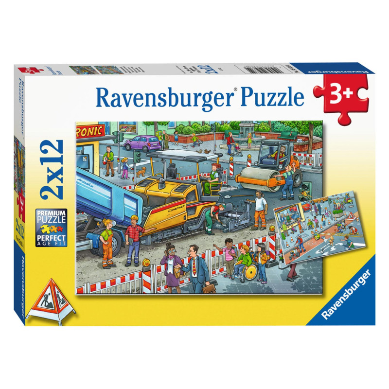 Ravensburger - Work on the road Jigsaw puzzle, 2x12pcs. 56354