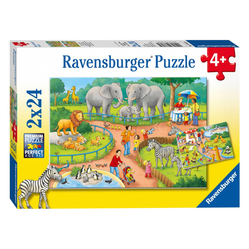 Ravensburger Puzzle A Day at the Zoo, 2x24st. 78134