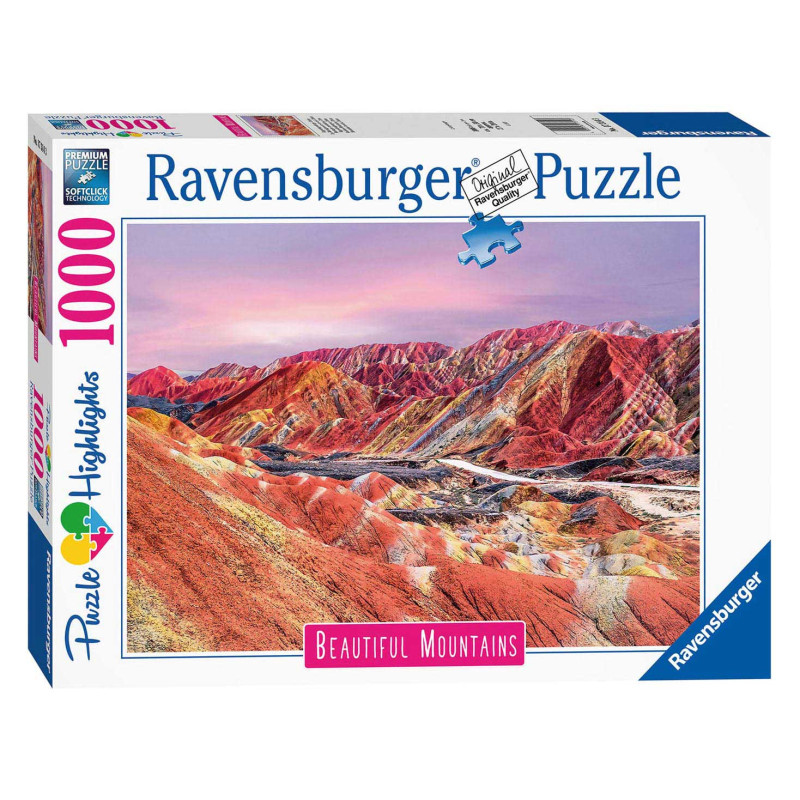 Ravensburger Puzzle Rainbow Mountains, China, 1000pcs. 173143