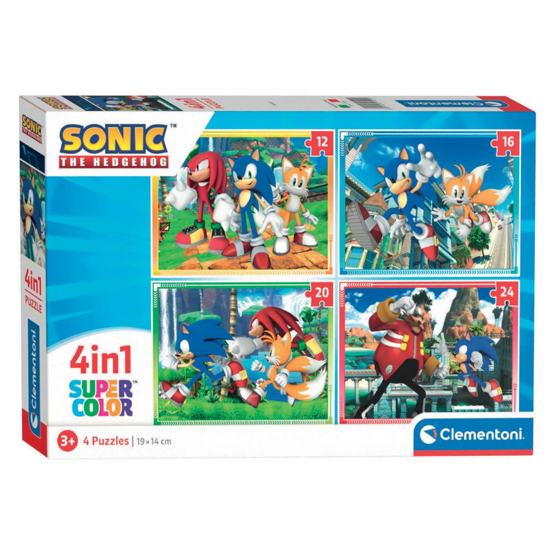 Clementoni Puzzles Sonic, 4in1 21522