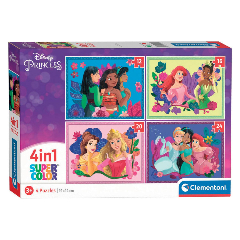 Clementoni Puzzles Disney Princess, 4in1 21517