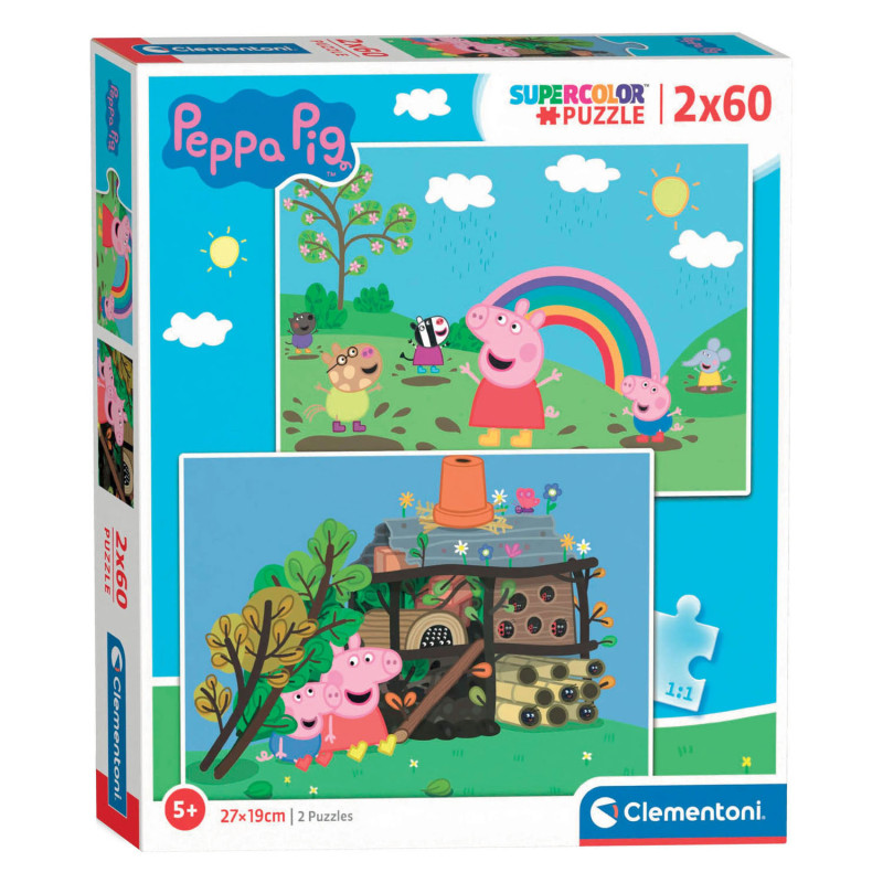 Clementoni Jigsaw Puzzle - Peppa Pig, 2x60st. 21622