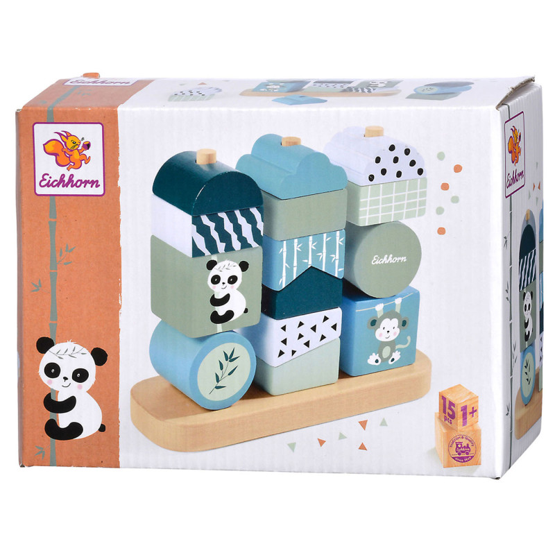 Eichhorn Wooden Stacking Puzzle Panda, 15dlg. 100003814