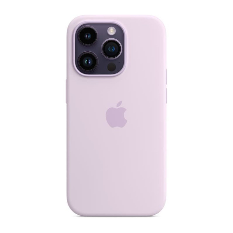 Coque en silicone avec MagSafe pour Apple iPhone 14 Pro Rose craie