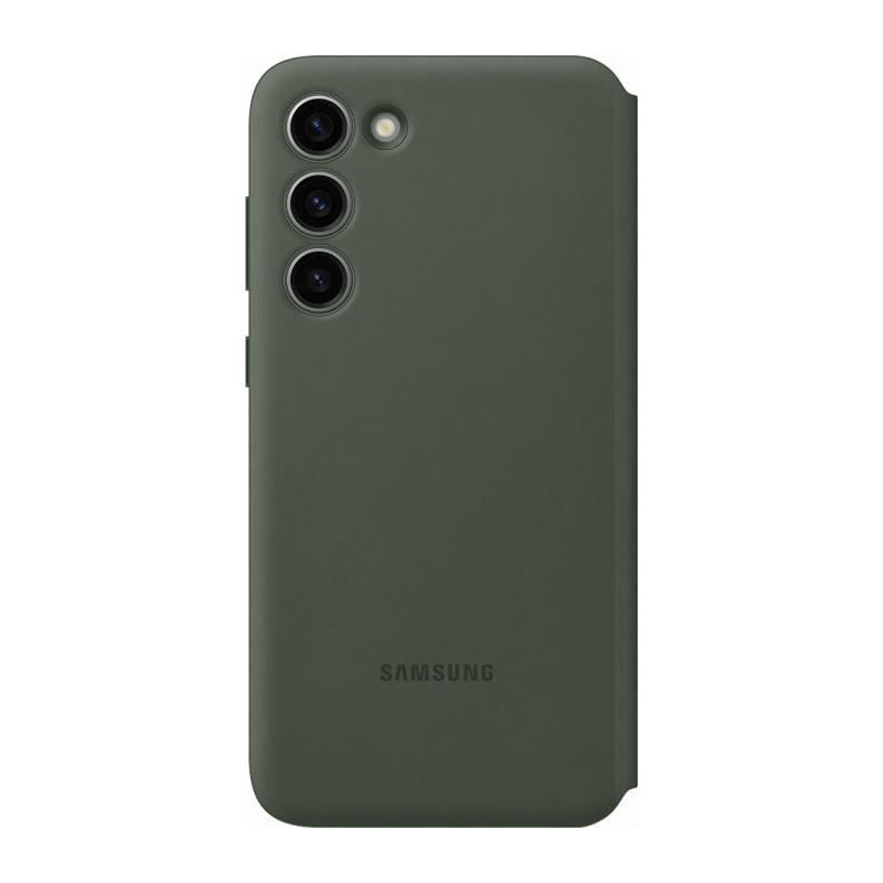 Etui Smart View avec porte carte pour Samsung Galaxy S23+ 5G Khaki