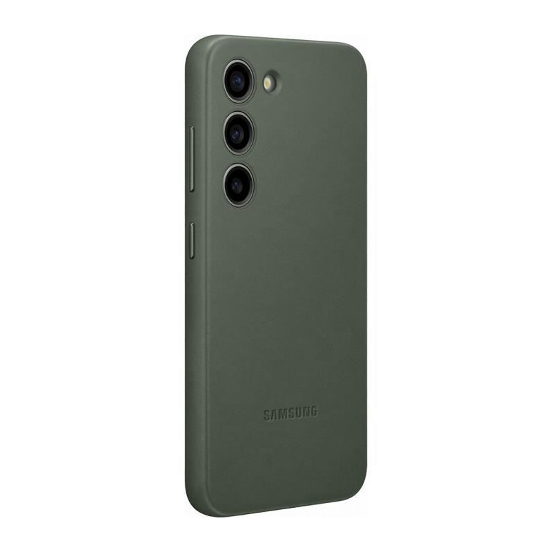 Coque en cuir pour Samsung Galaxy S23 5G Vert